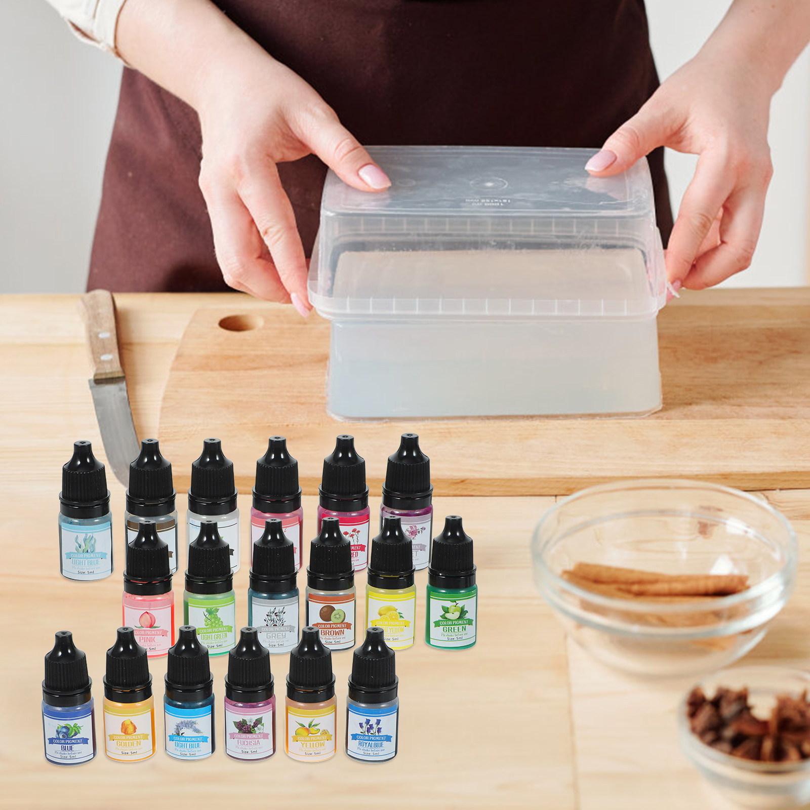 Soap Making Ins - 1 Box Epoxidharz-Diffusionspigment DIY-Farbstoffe für handgemachte
